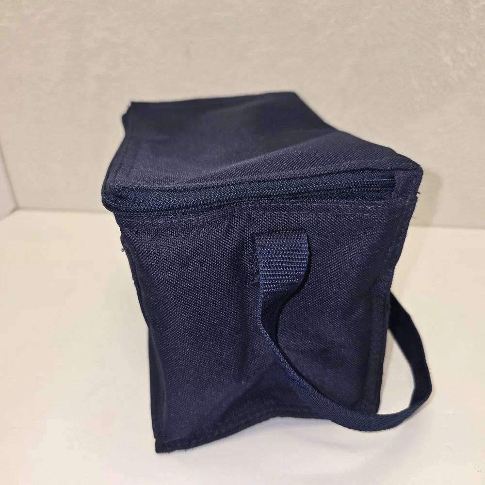 Snap-on Insulated Lunch Bag Cooler Zipper Navy USA‎ Logo Compact